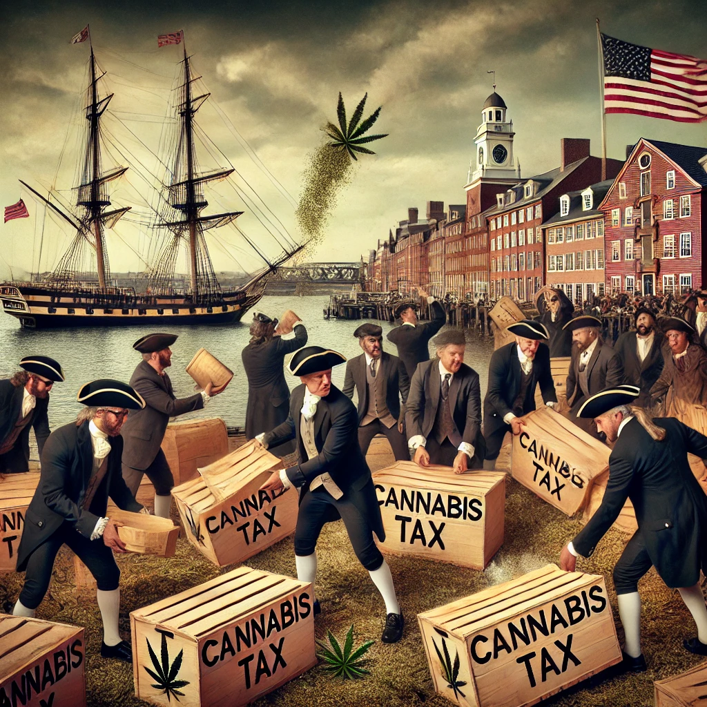 Cannabis Executives Channel Boston Tea Party to Protest Taxation Without Representation